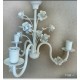 Lustre com flores de metal 3 lampadas