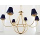 Lustre preto com dourado