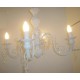 Lustre em ferro 4 lampadas com pingentes