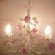 Lustre 3 lampadas infantil flores LED