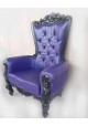 Trono gotico grande capitone roxo 