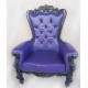 Trono gotico grande capitone roxo 